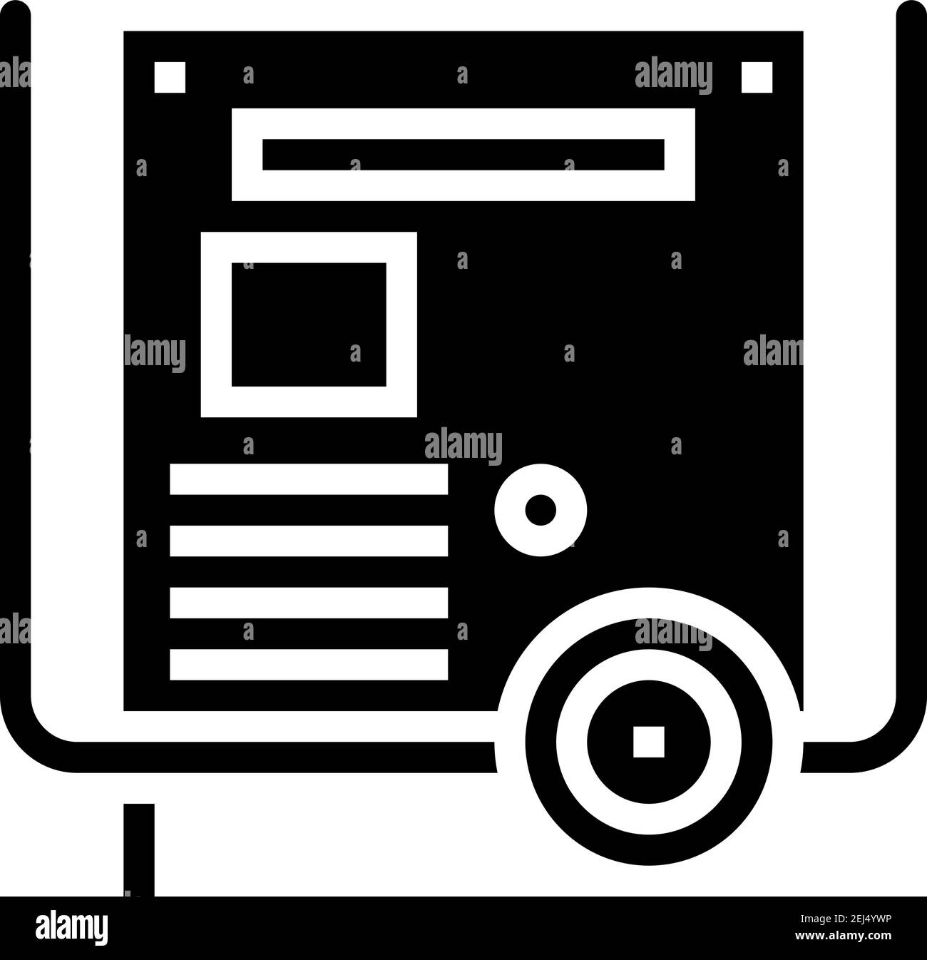transformer electric equipment glyph icon vector illustration Stock ...