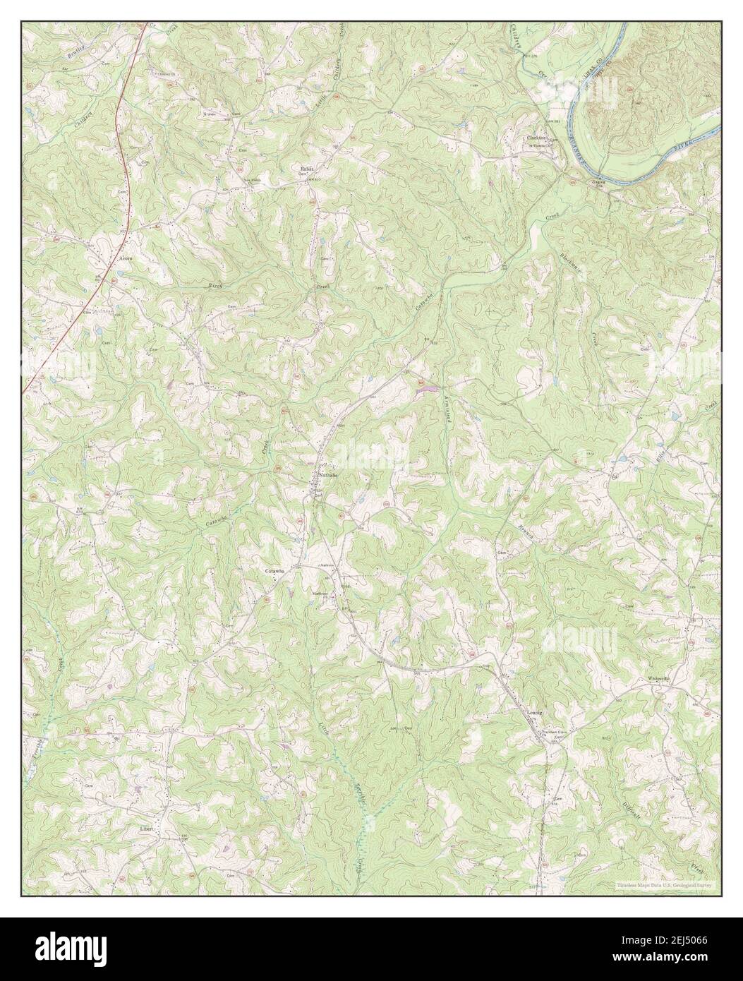 Nathalie, Virginia, map 1968, 124000, United States of America by