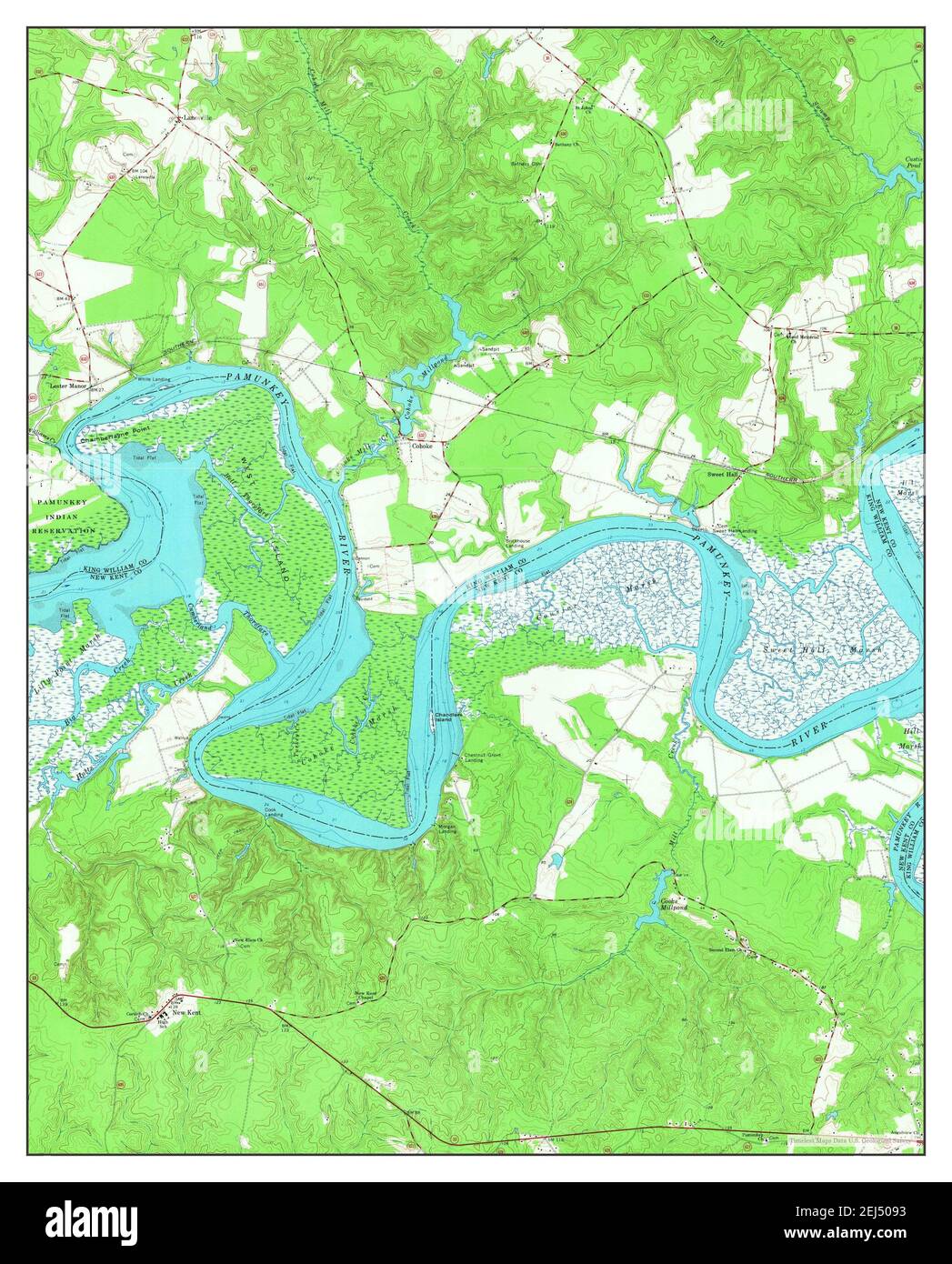 New Kent, Virginia, map 1965, 124000, United States of America by