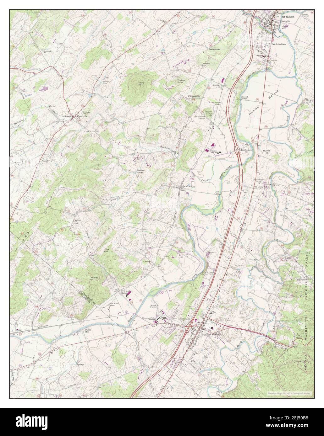 New Market, Virginia, map 1967, 124000, United States of America by
