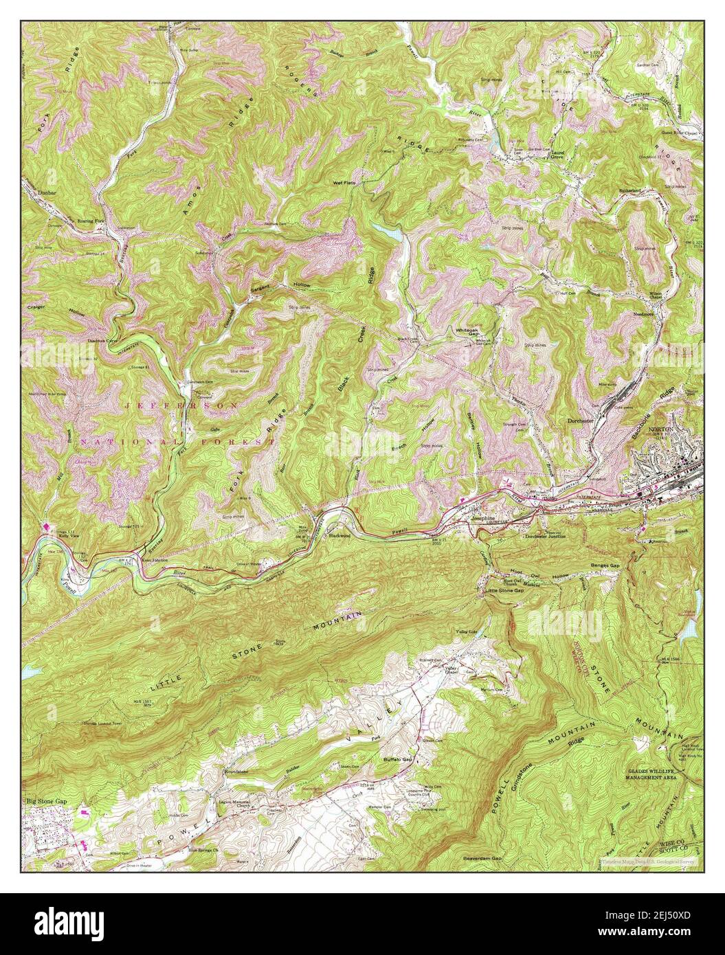 Map of norton virginia hires stock photography and images Alamy