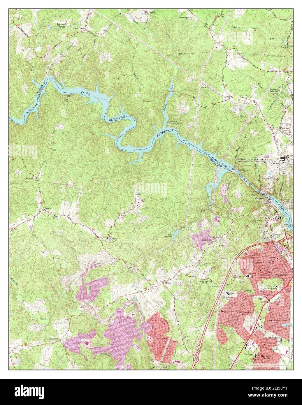 Occoquan, Virginia, map 1966, 124000, United States of America by Timeless Maps, data U.S
