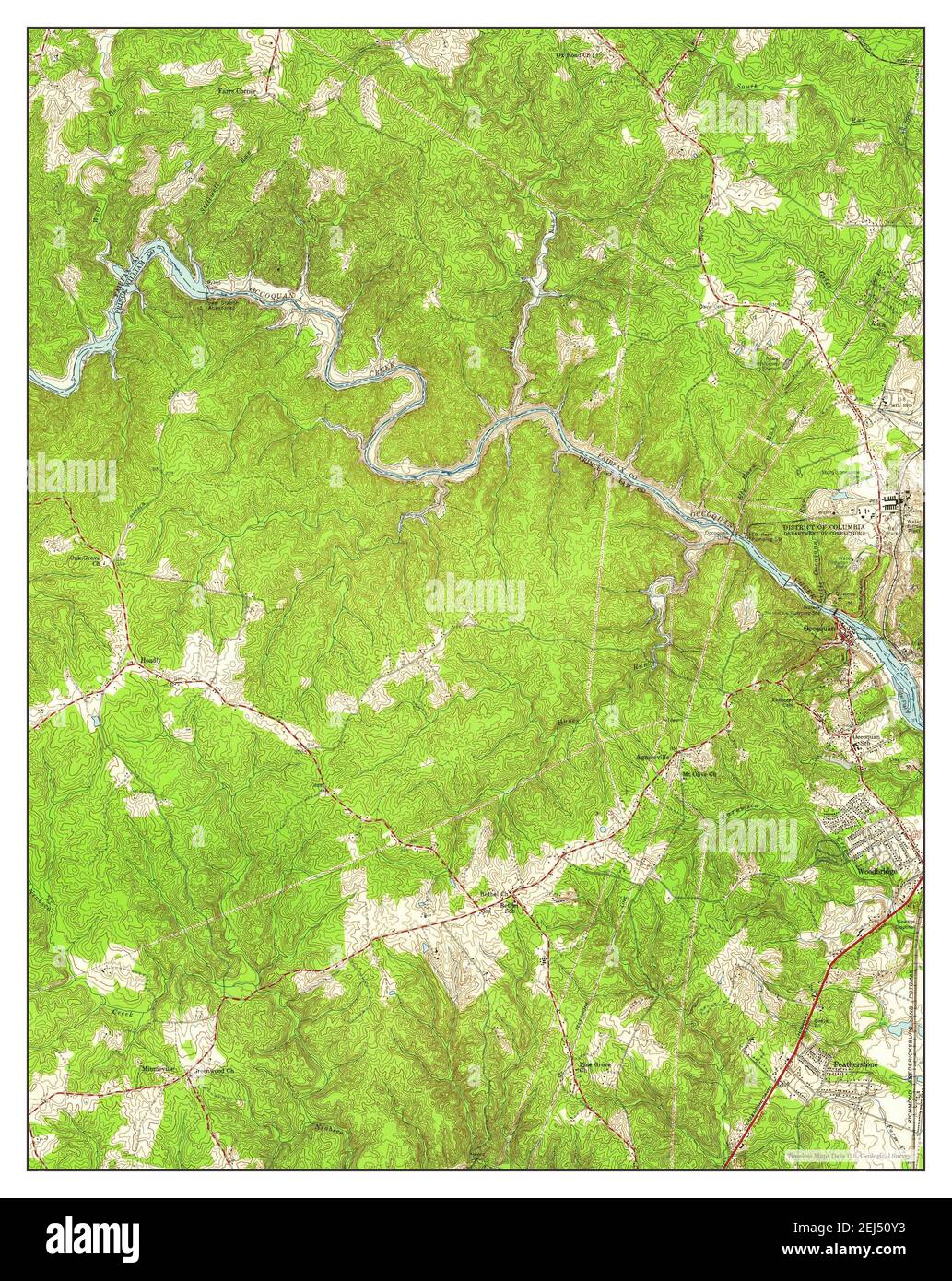 Occoquan, Virginia, map 1956, 124000, United States of America by Timeless Maps, data U.S