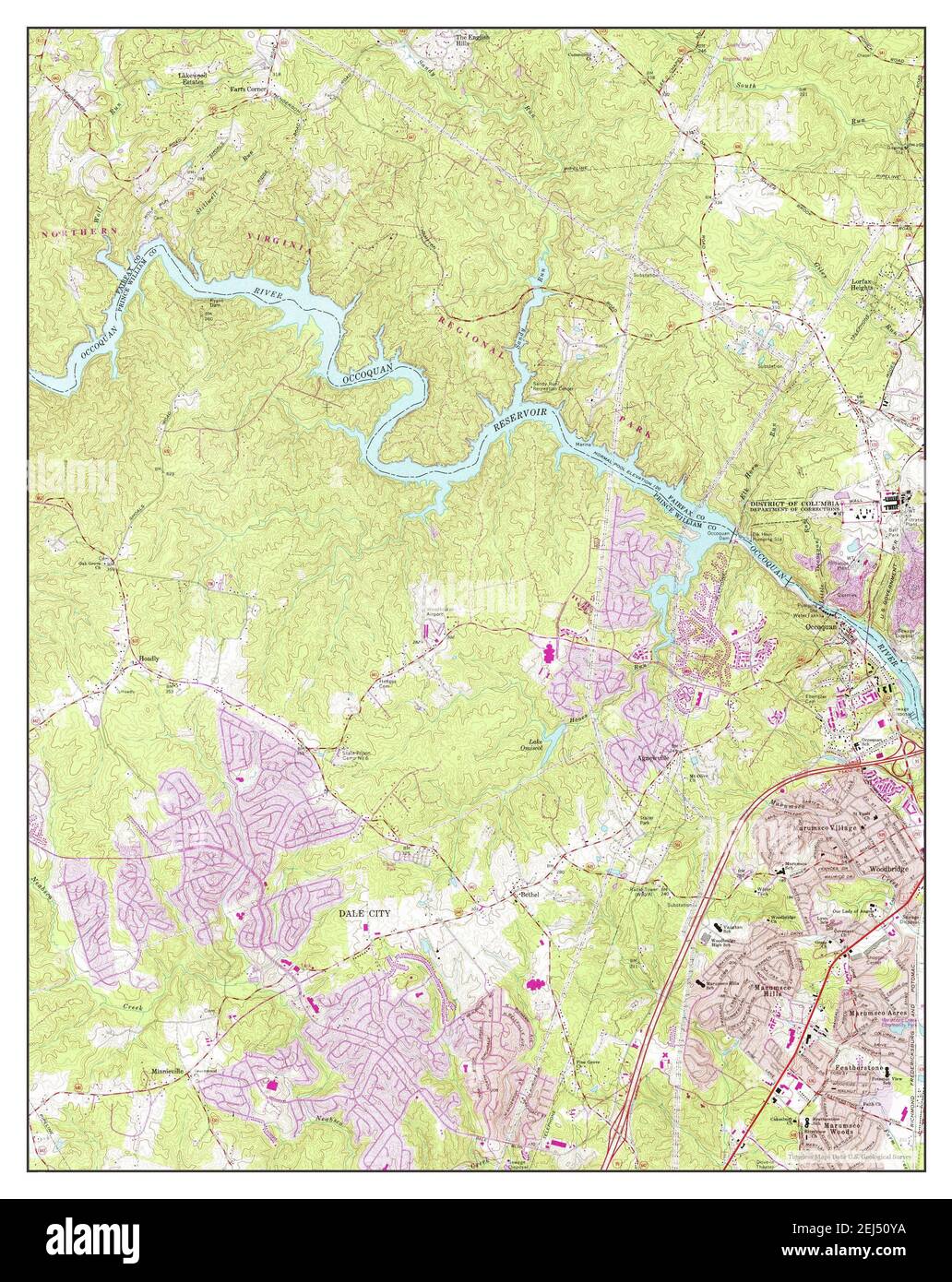 Occoquan, Virginia, map 1966, 124000, United States of America by Timeless Maps, data U.S