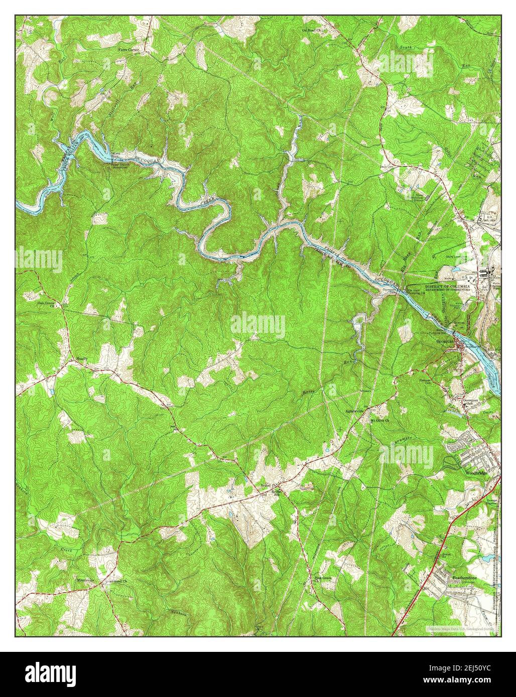 Occoquan, Virginia, map 1956, 124000, United States of America by Timeless Maps, data U.S