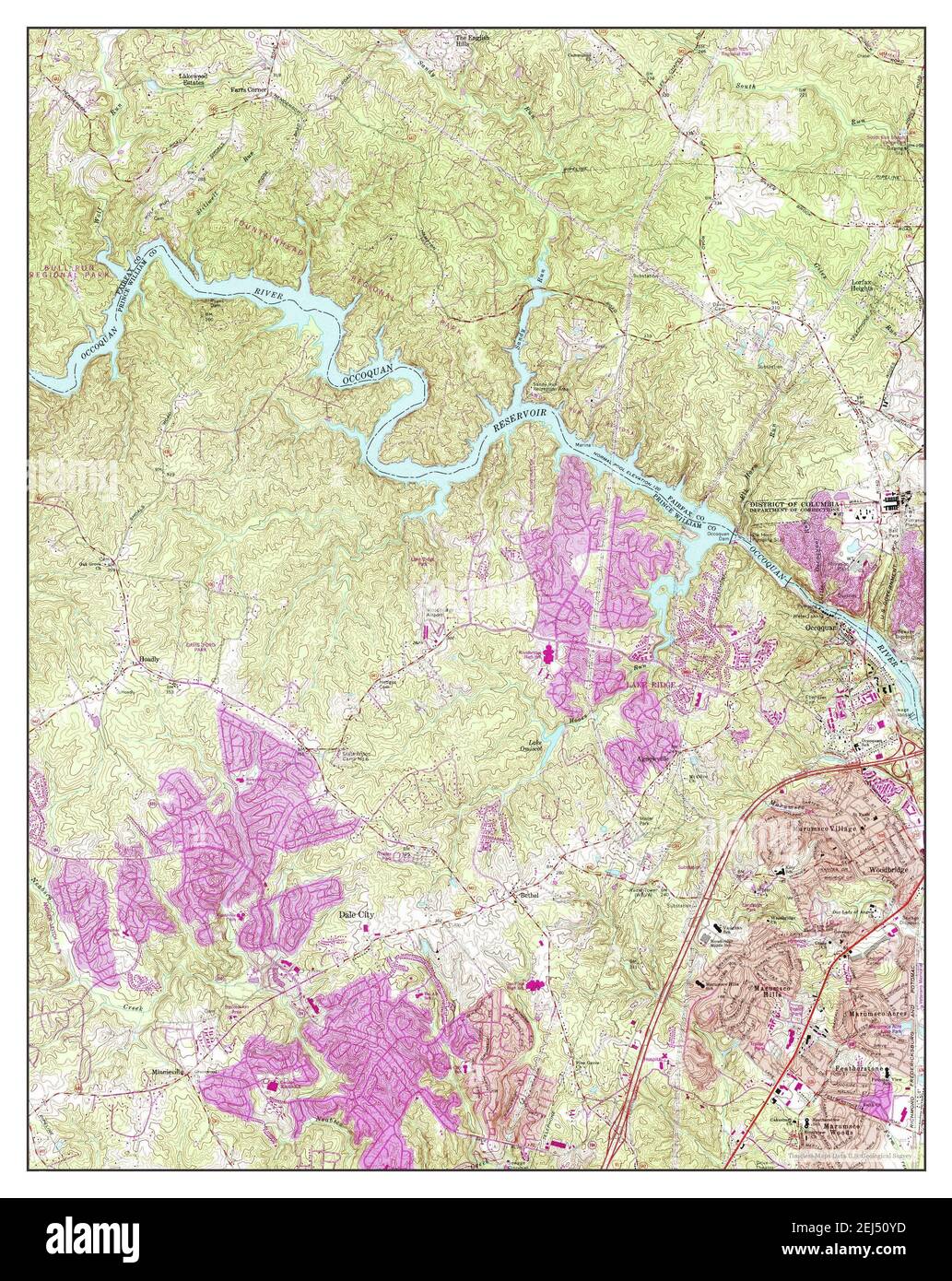 Occoquan, Virginia, map 1956, 124000, United States of America by Timeless Maps, data U.S