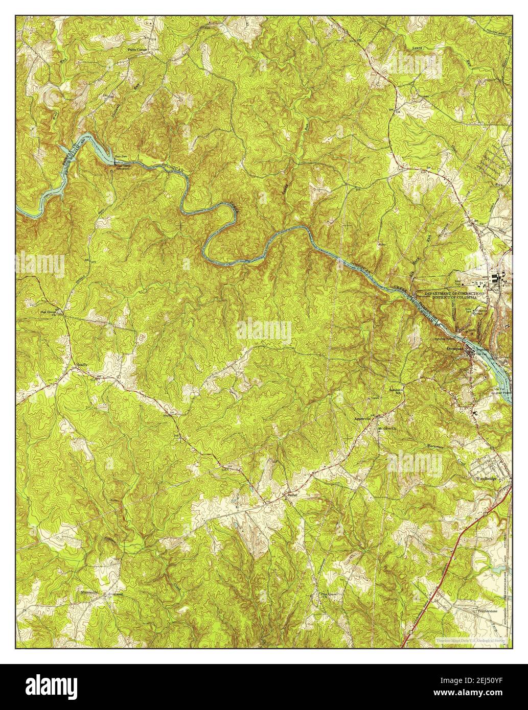 Occoquan, Virginia, map 1951, 124000, United States of America by Timeless Maps, data U.S