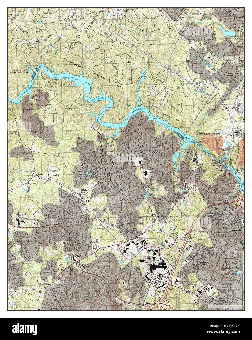 Occoquan, Virginia, map 1994, 124000, United States of America by Timeless Maps, data U.S