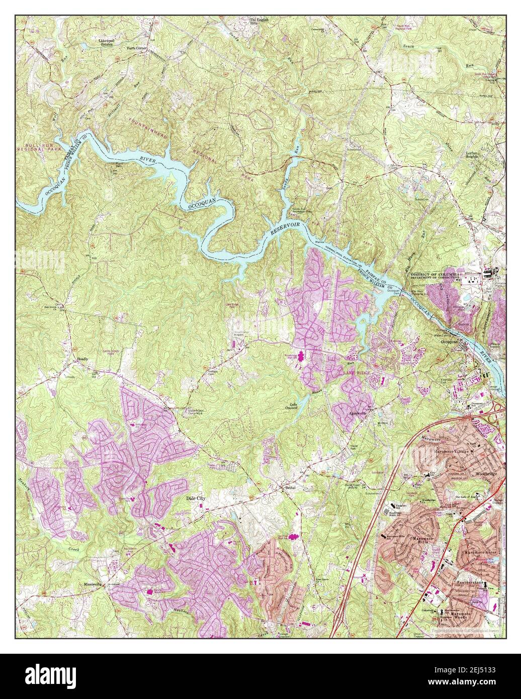 Occoquan, Virginia, map 1956, 124000, United States of America by Timeless Maps, data U.S