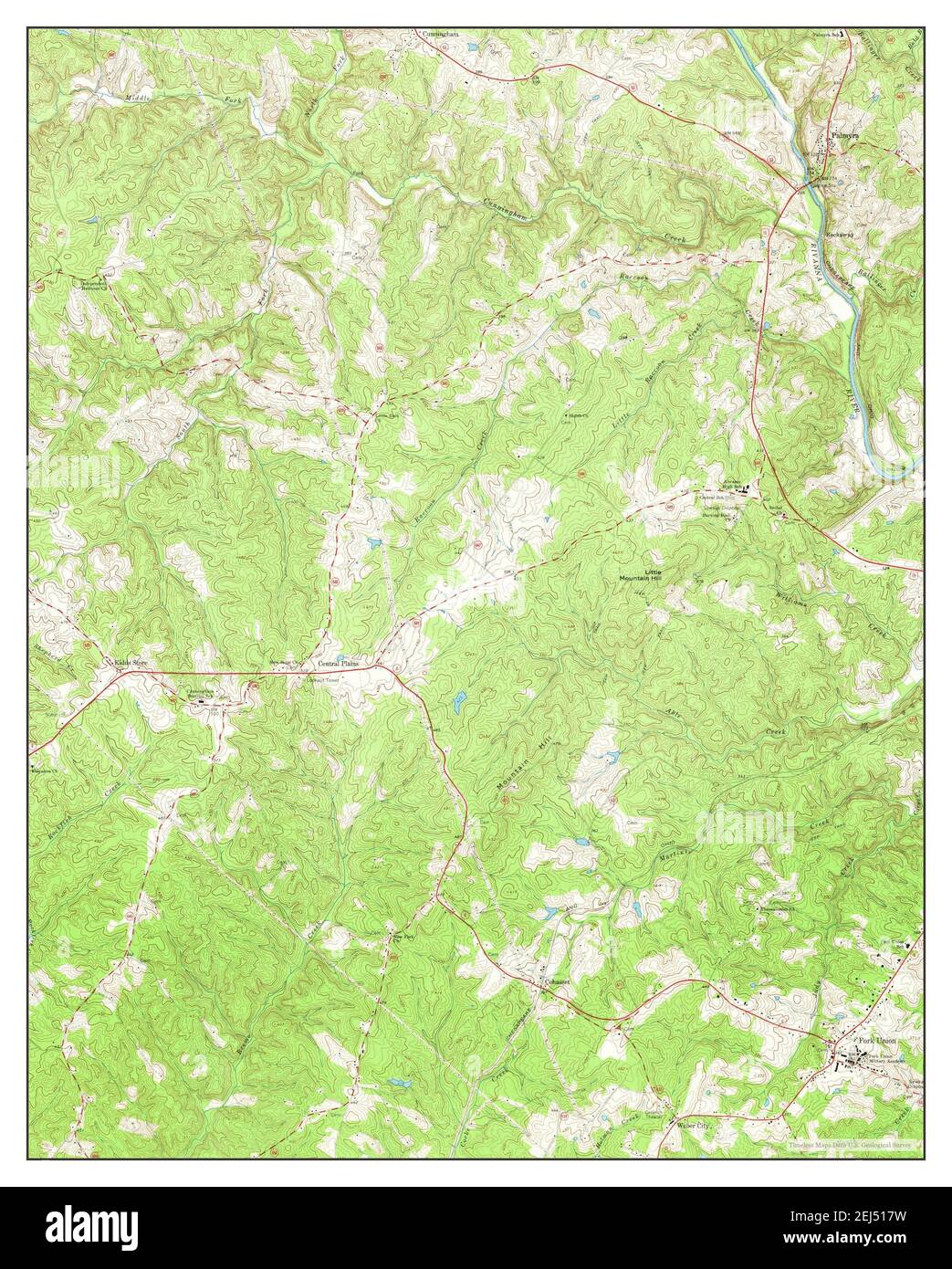 Palmyra, Virginia, map 1967, 124000, United States of America by