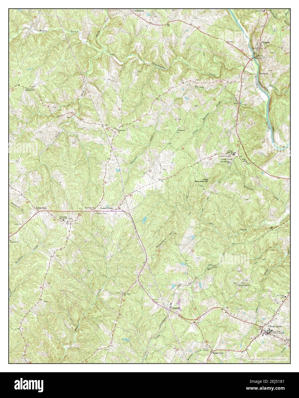 Palmyra, Virginia, map 1967, 124000, United States of America by