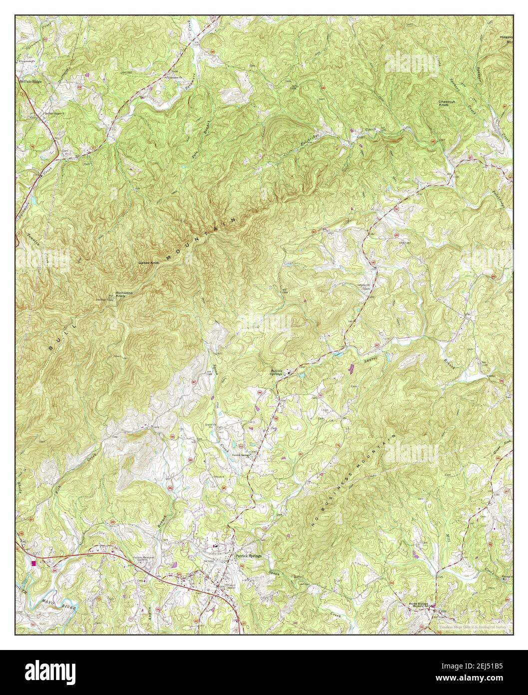 Patrick Springs, Virginia, map 1967, 124000, United States of America