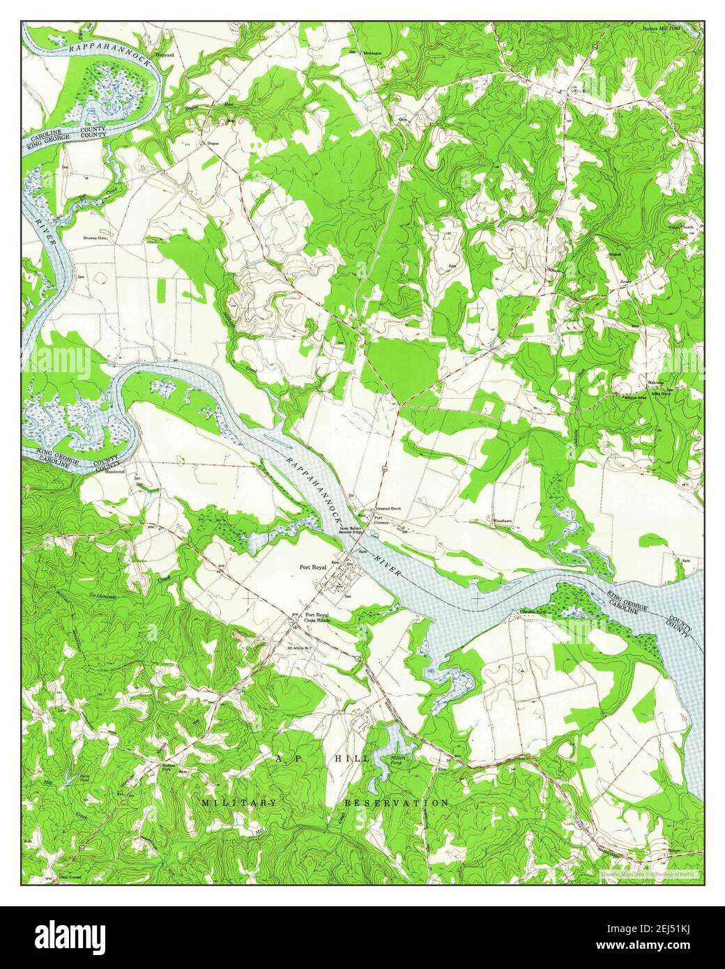Port Royal Virginia Map Port Royal, Virginia, Map 1964, 1:24000, United States Of America By  Timeless Maps, Data U.s. Geological Survey Stock Photo - Alamy