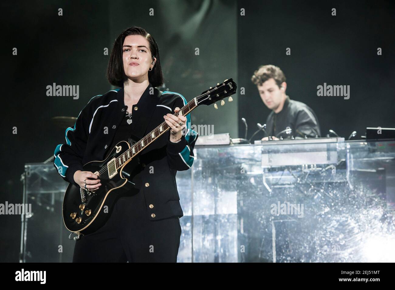 Romy Madley Croft and Jamie XX of The XX perform live on stage at Bestival 2017 at Lulworth Castle - Wareham. Picture date: Friday 8th September 2017. Photo credit should read: David Jensen Stock Photo