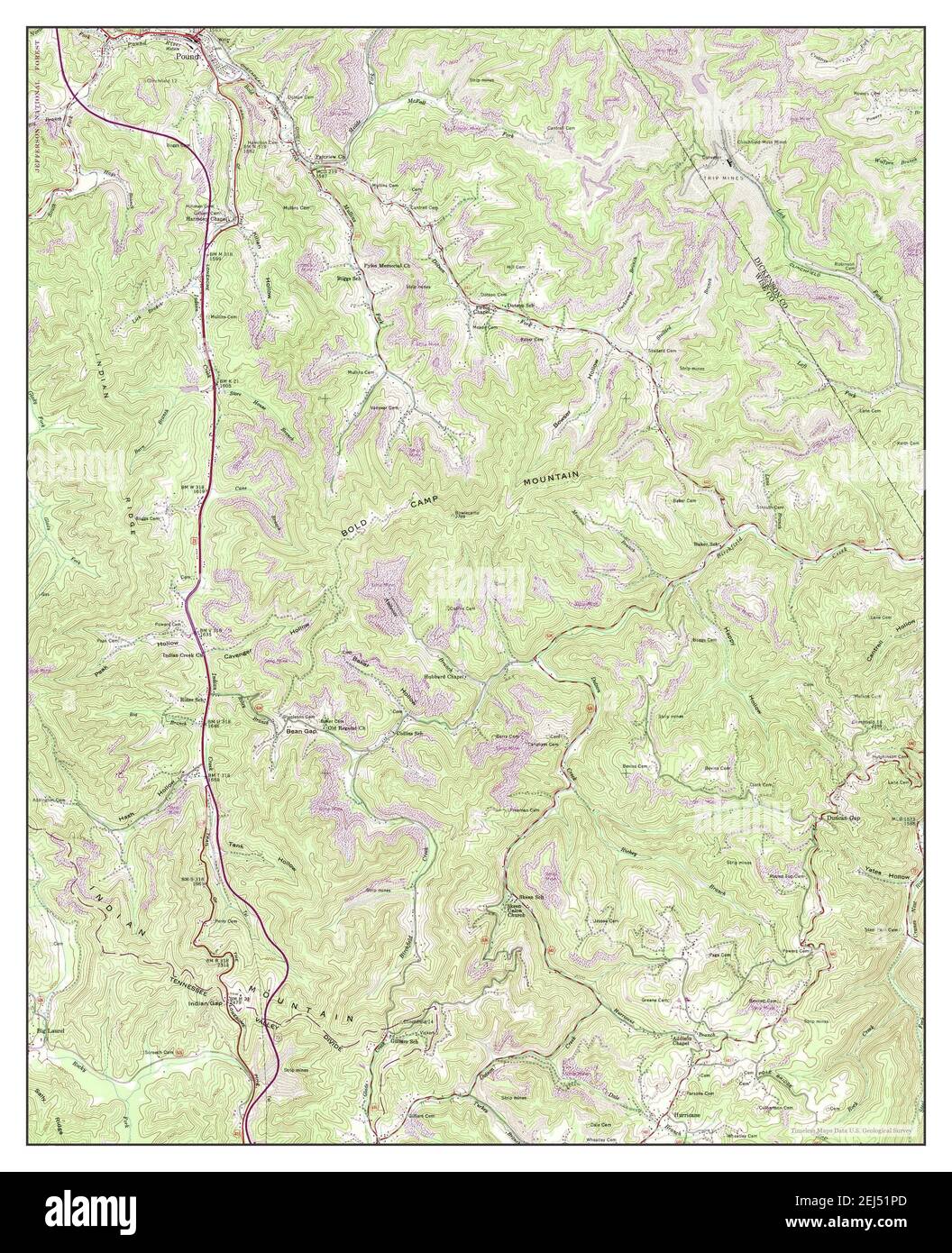 Map of pound virginia hires stock photography and images Alamy