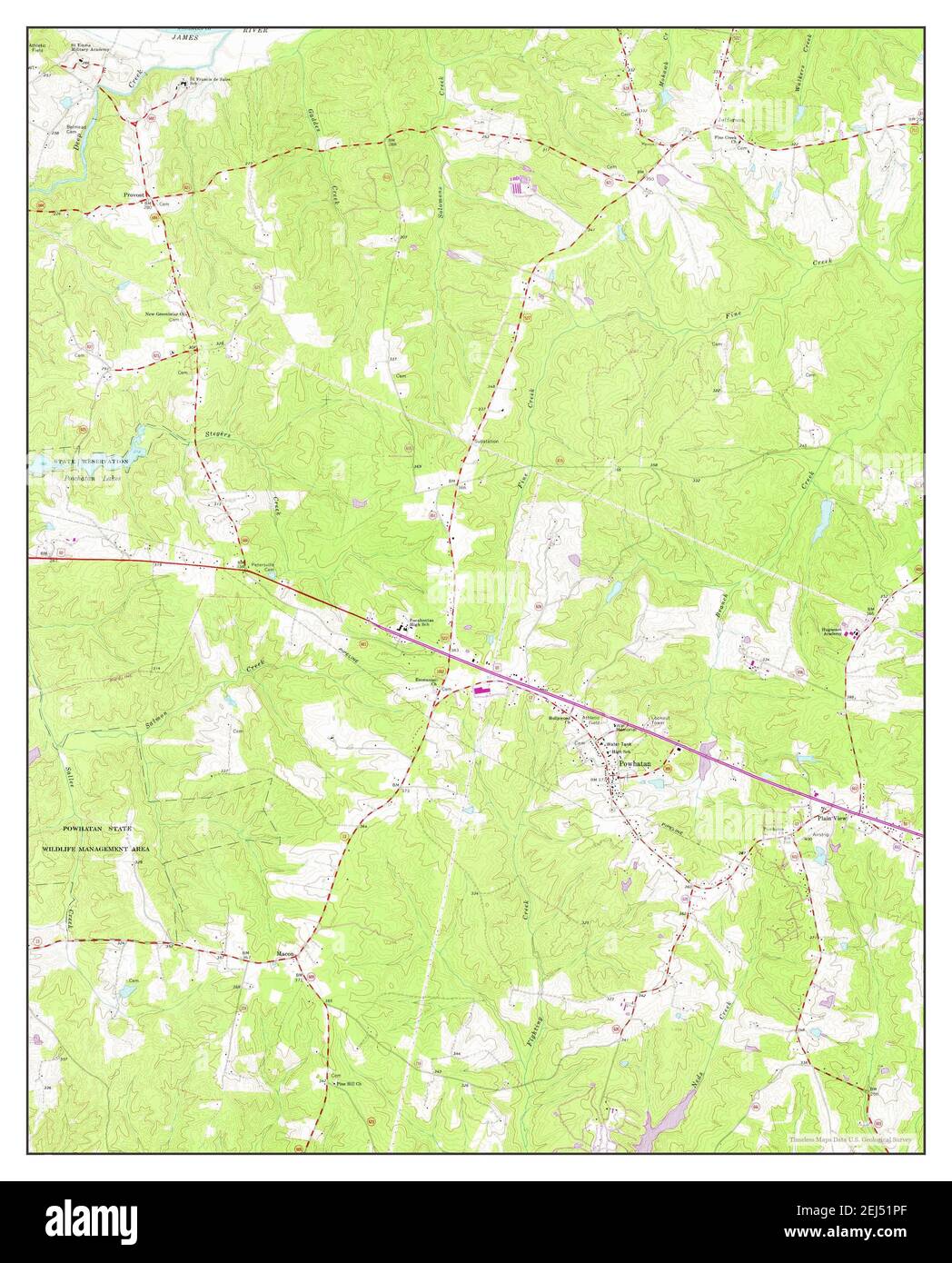 Powhatan virginia map hires stock photography and images Alamy