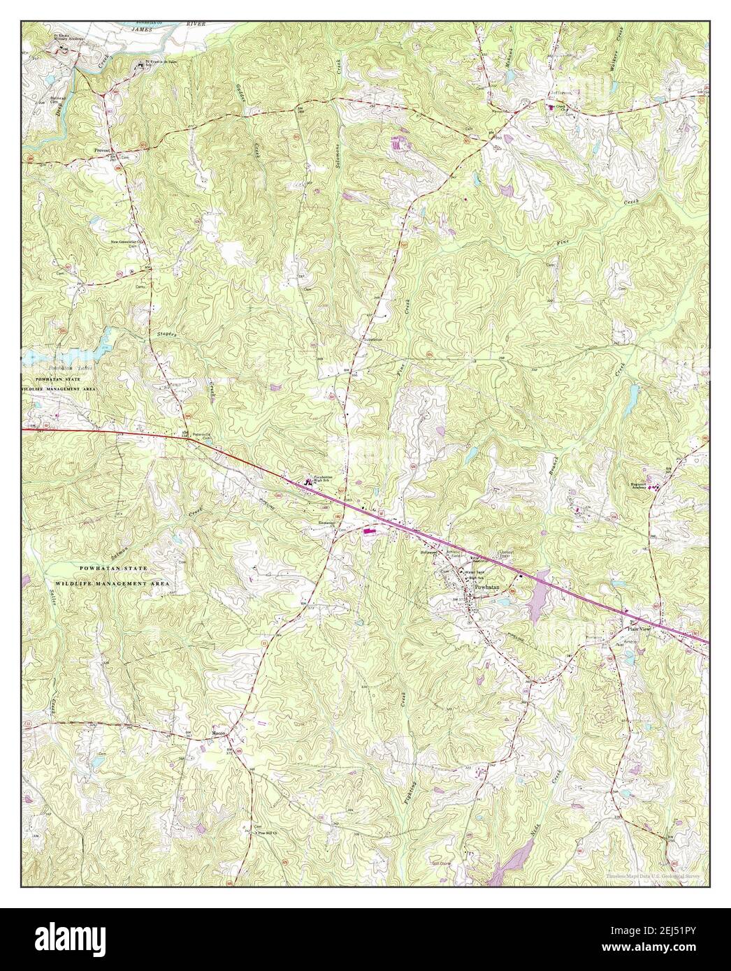 Map of powhatan hires stock photography and images Alamy