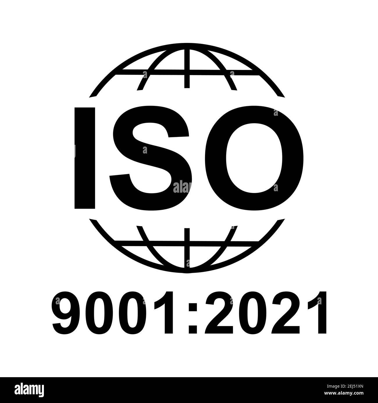 Iso 9001 icon. Standard quality symbol. Vector button sign isolated on