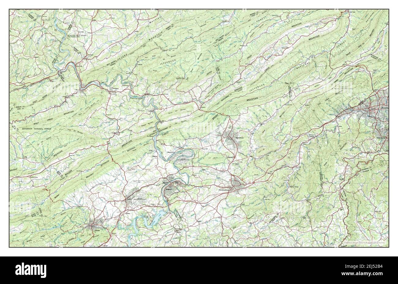 Radford, Virginia, map 1982, 1:100000, United States of America by ...