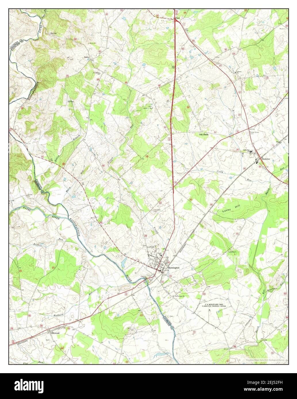 Remington, Virginia, map 1966, 124000, United States of America by