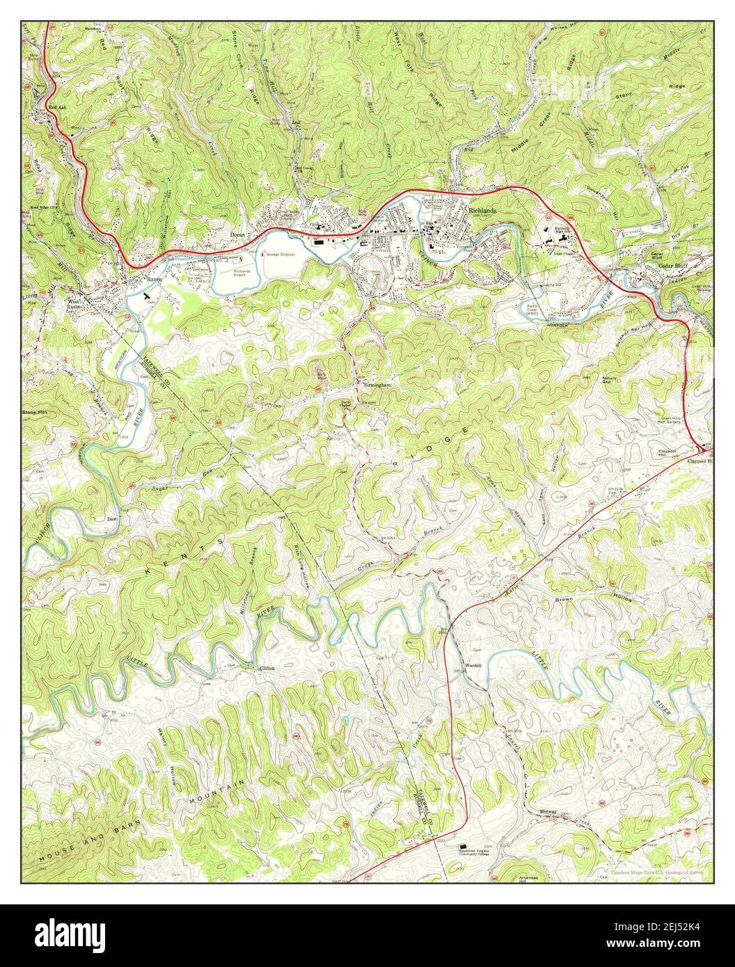 Map of richlands virginia hires stock photography and images Alamy