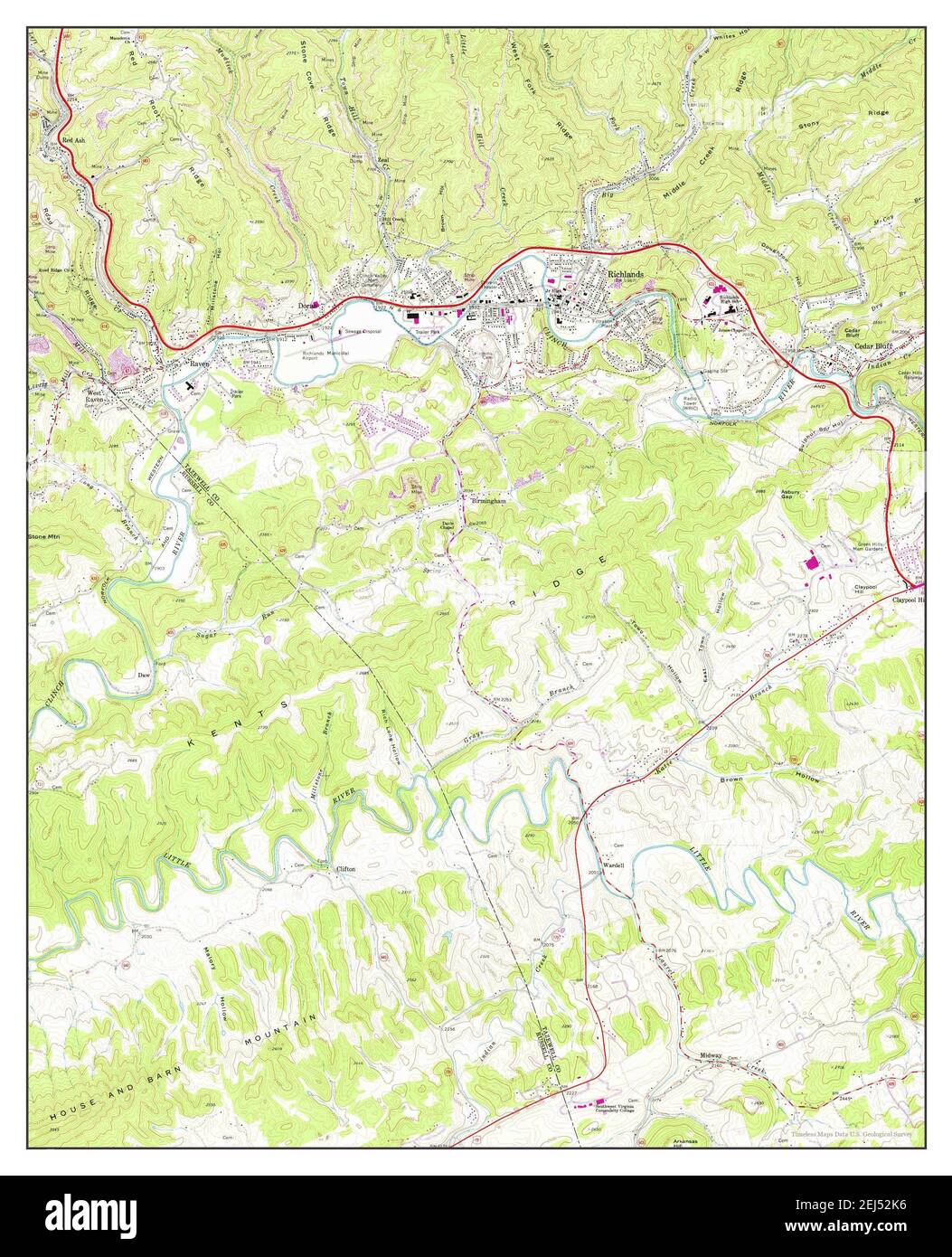 Map of richlands virginia hires stock photography and images Alamy