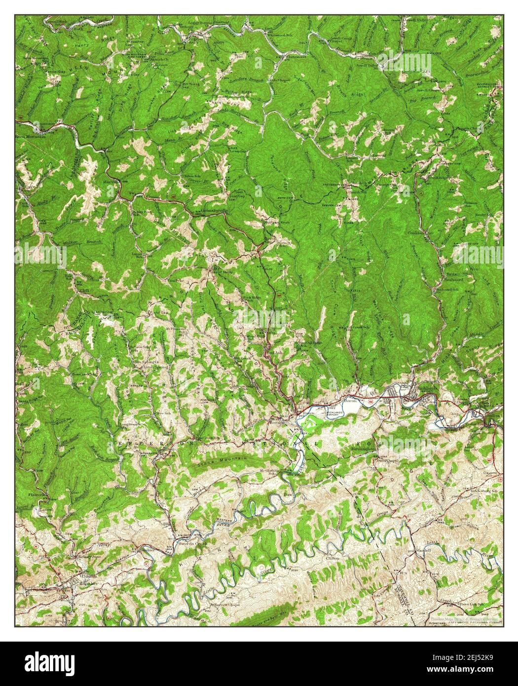 Richlands, Virginia, map 1947, 124000, United States of America by