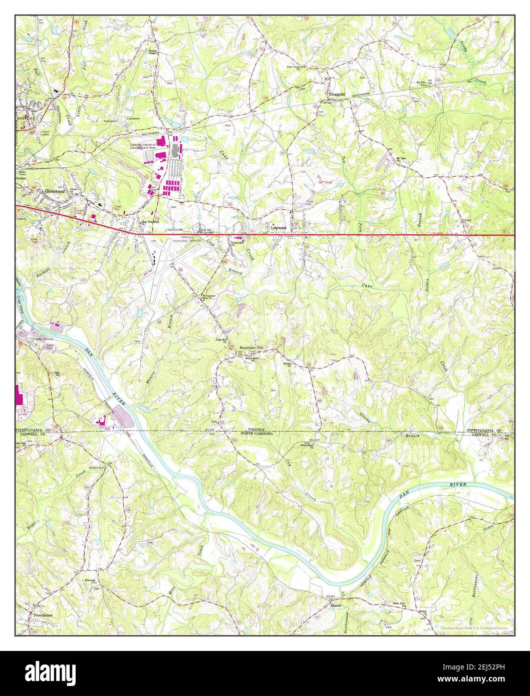 Ringgold, Virginia, map 1965, 124000, United States of America by