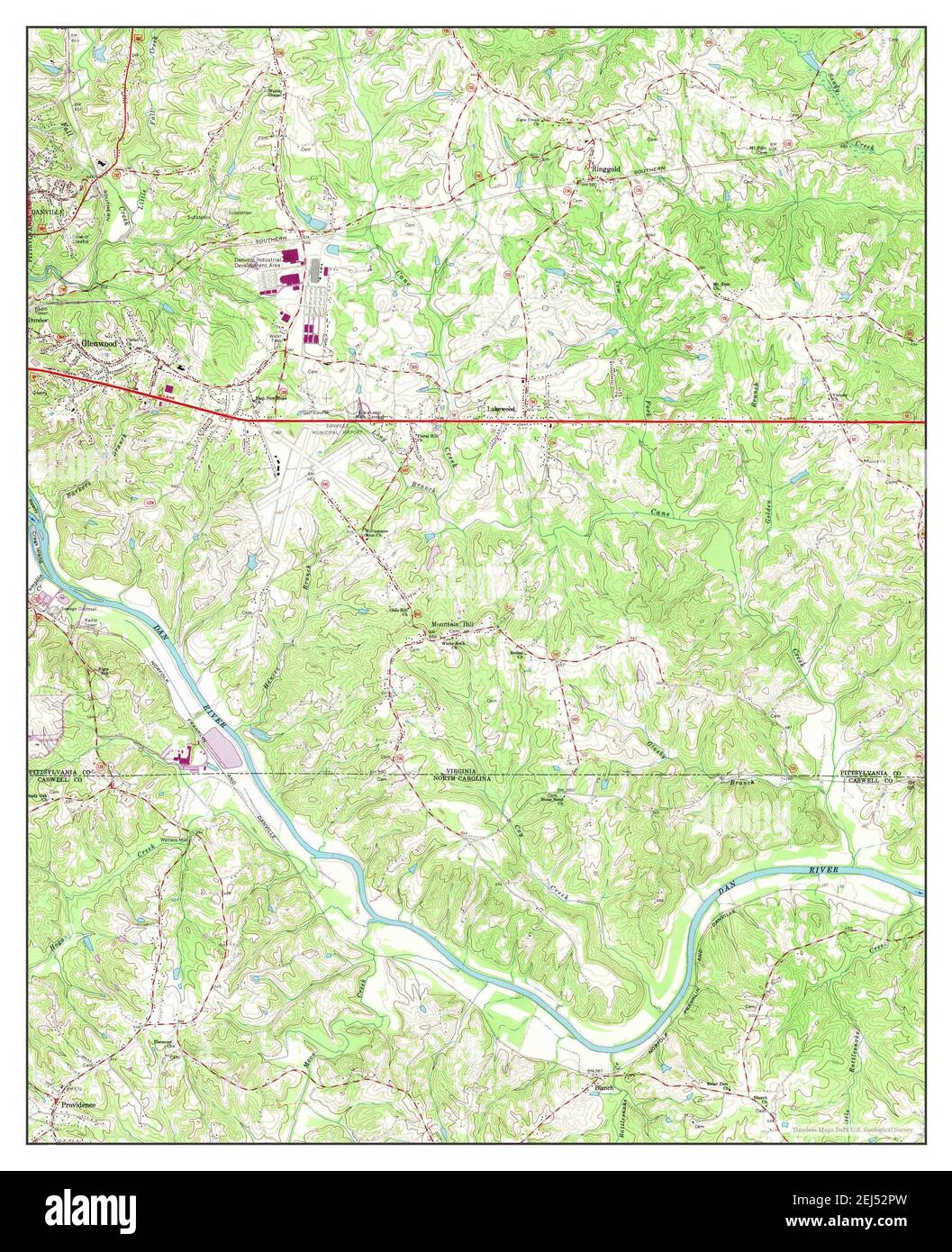 Ringgold, Virginia, map 1965, 124000, United States of America by