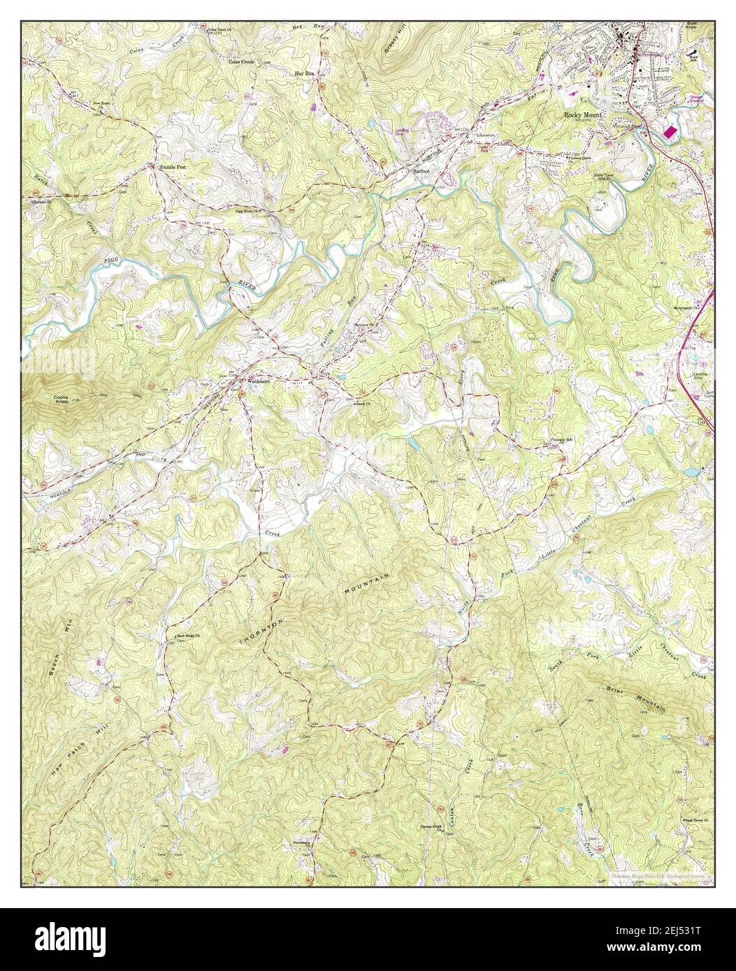 Rocky Mount Virginia Map Rocky Mount, Virginia, Map 1965, 1:24000, United States Of America By  Timeless Maps, Data U.s. Geological Survey Stock Photo - Alamy