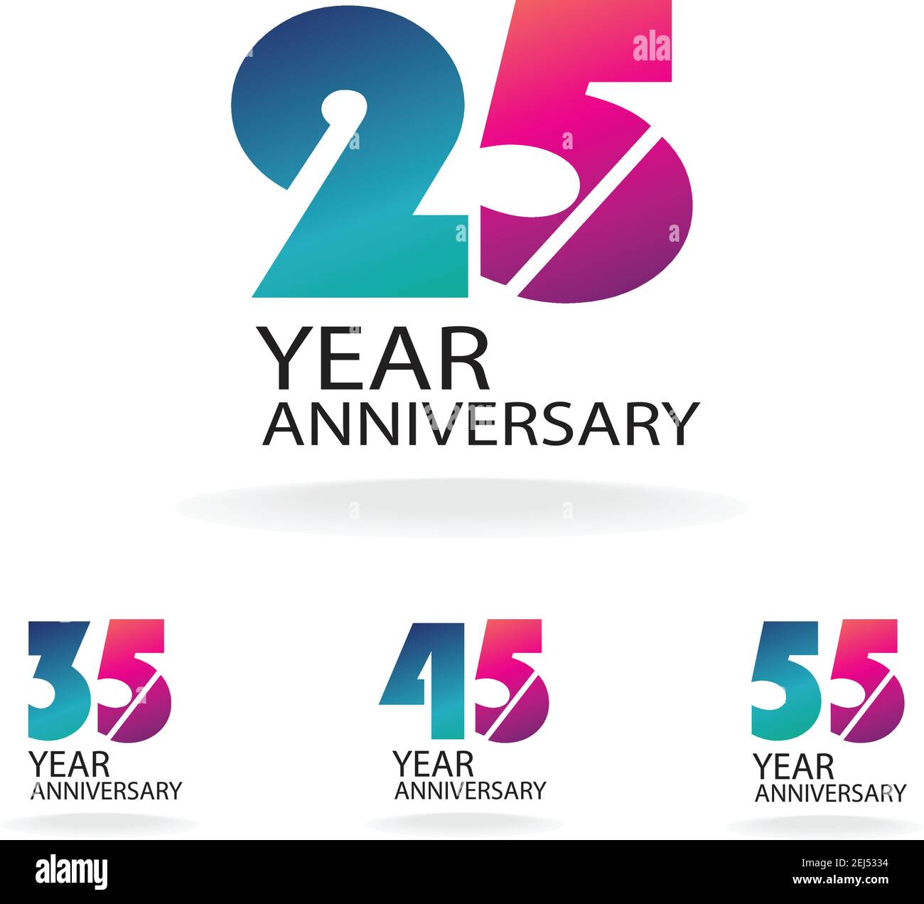 set year anniversary invitation, greeting card, poster template