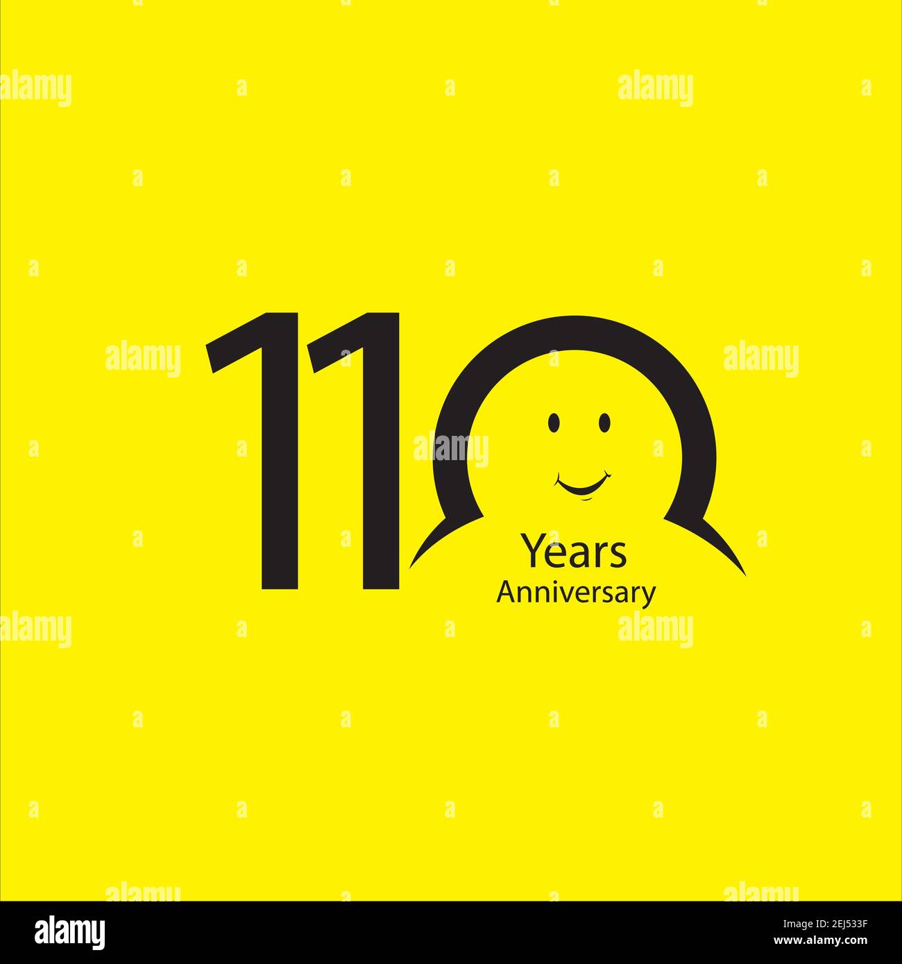 110 th anniversary numbers years old yellow background logotype Age 110 th anniversary numbers years old yellow background logotype Age