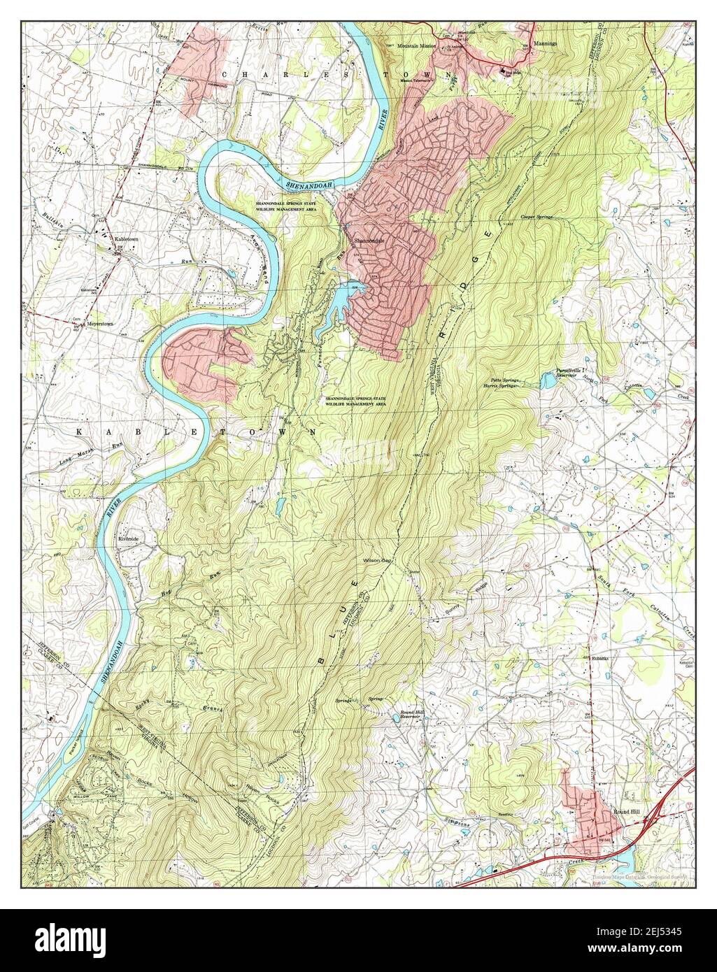 Round Hill, Virginia, map 1997, 124000, United States of America by Timeless Maps, data U.S