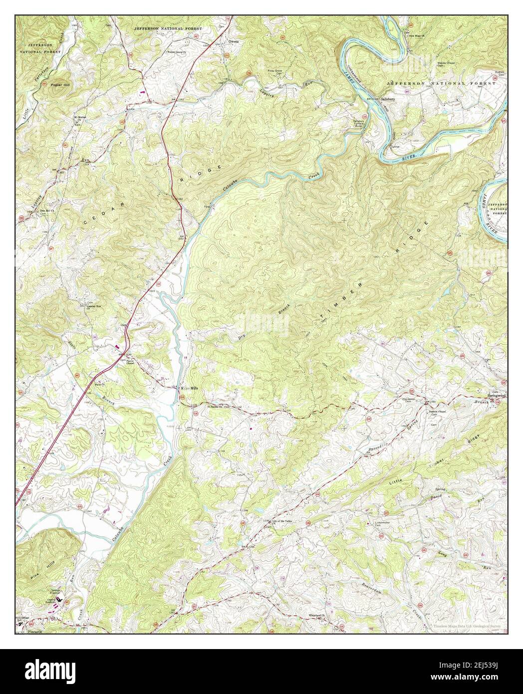 Salisbury, Virginia, map 1962, 124000, United States of America by