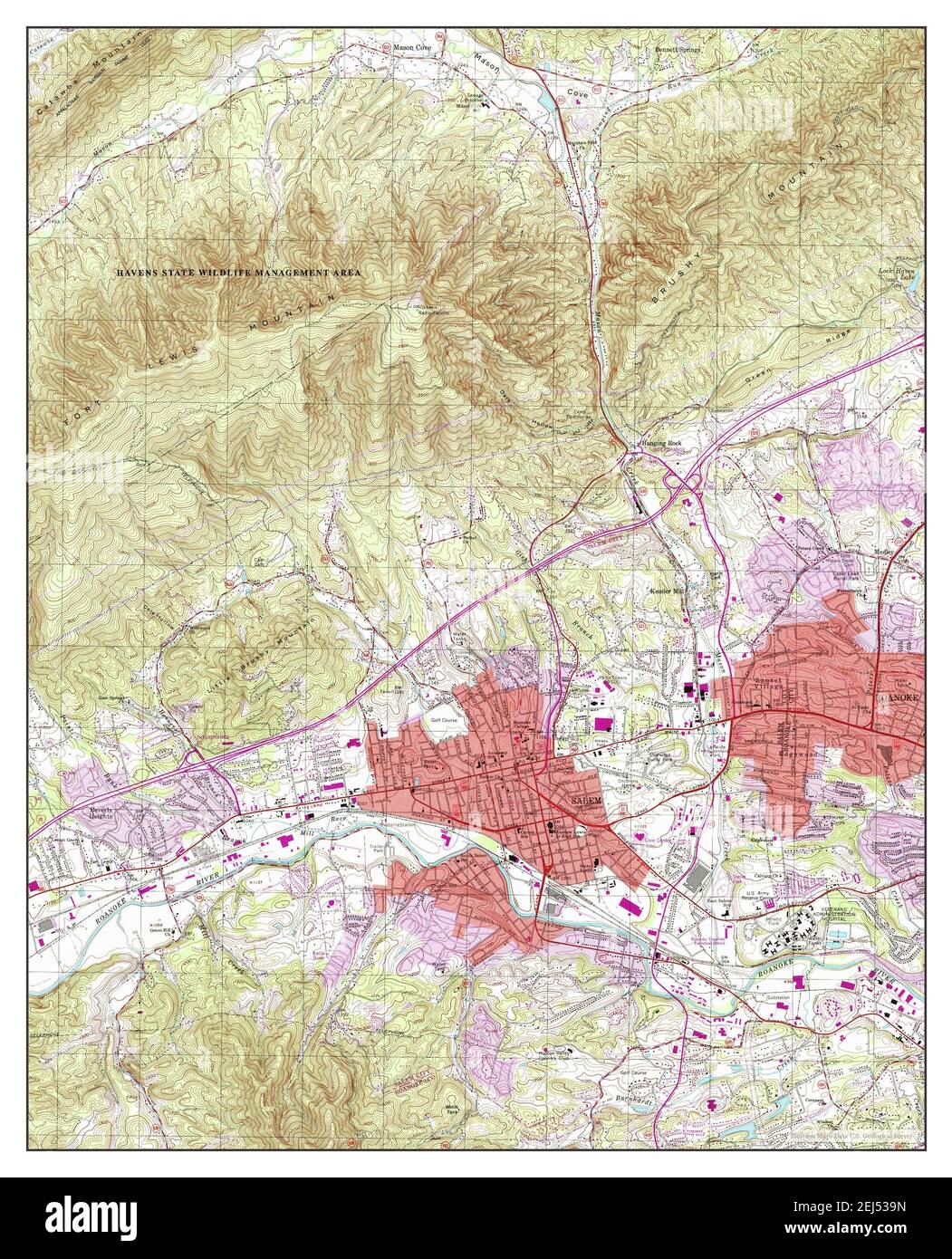 Salem, Virginia, map 1994, 124000, United States of America by