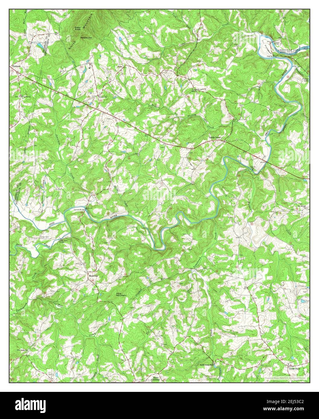 Sandy Level, Virginia, map 1965, 124000, United States of America by Timeless Maps, data U.S