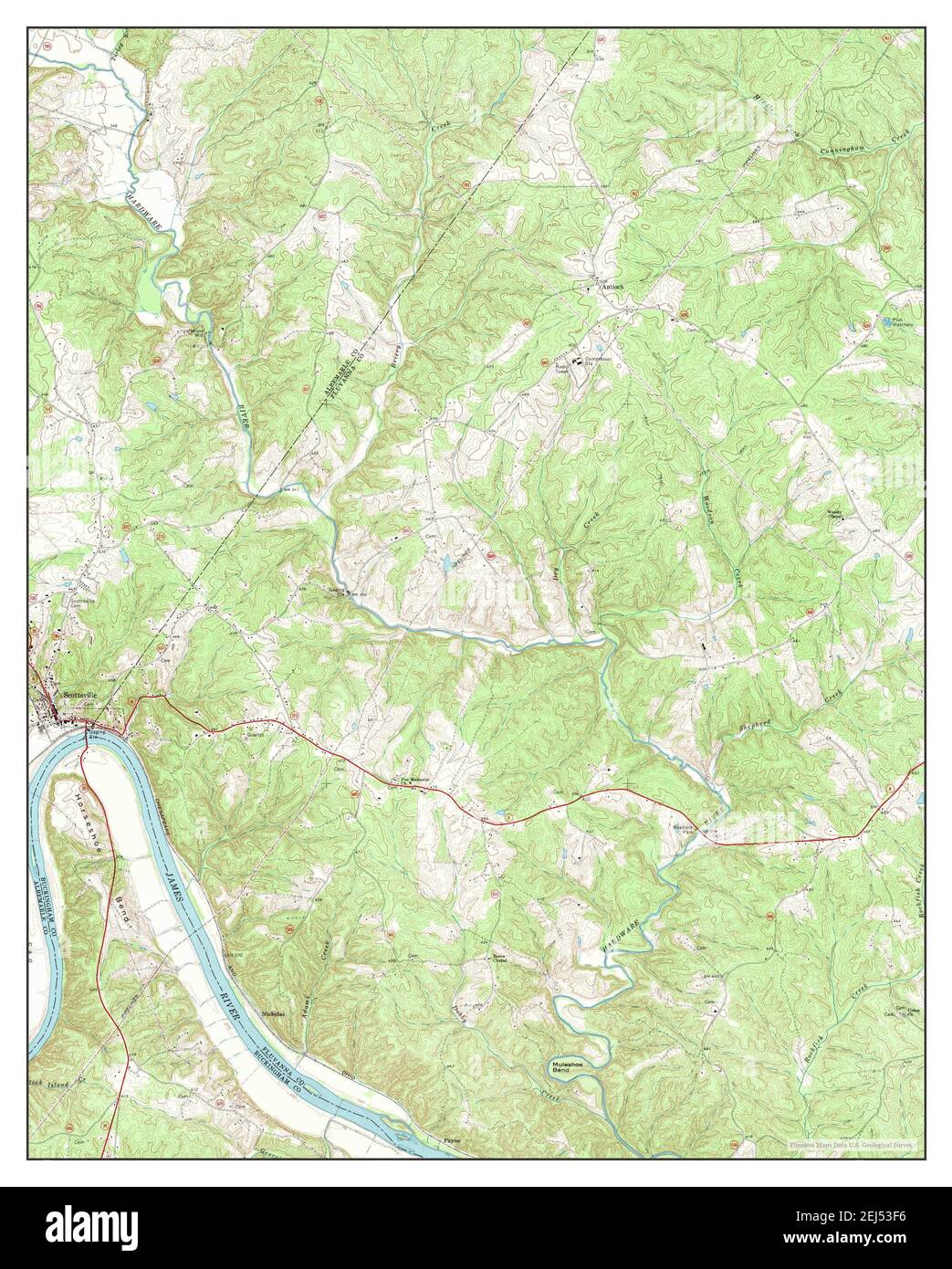 Map of scottsville virginia Cut Out Stock Images & Pictures Alamy