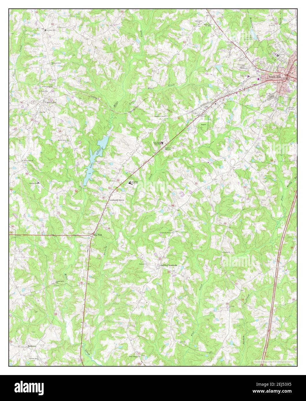 Map of south hill virginia Cut Out Stock Images & Pictures Alamy