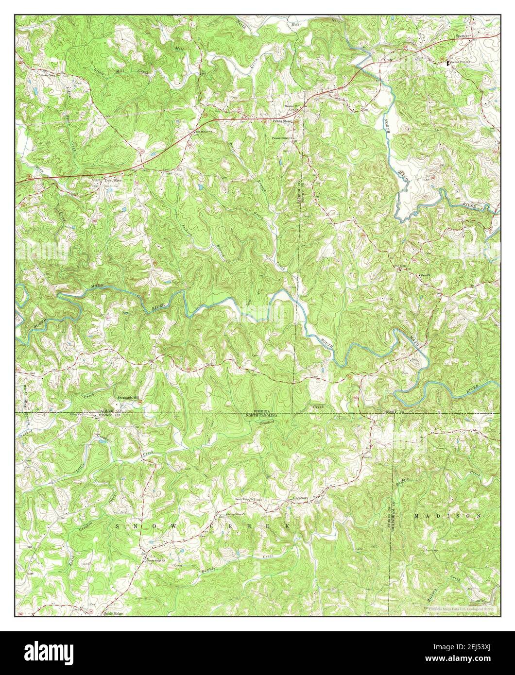 Spencer, Virginia, map 1967, 124000, United States of America by