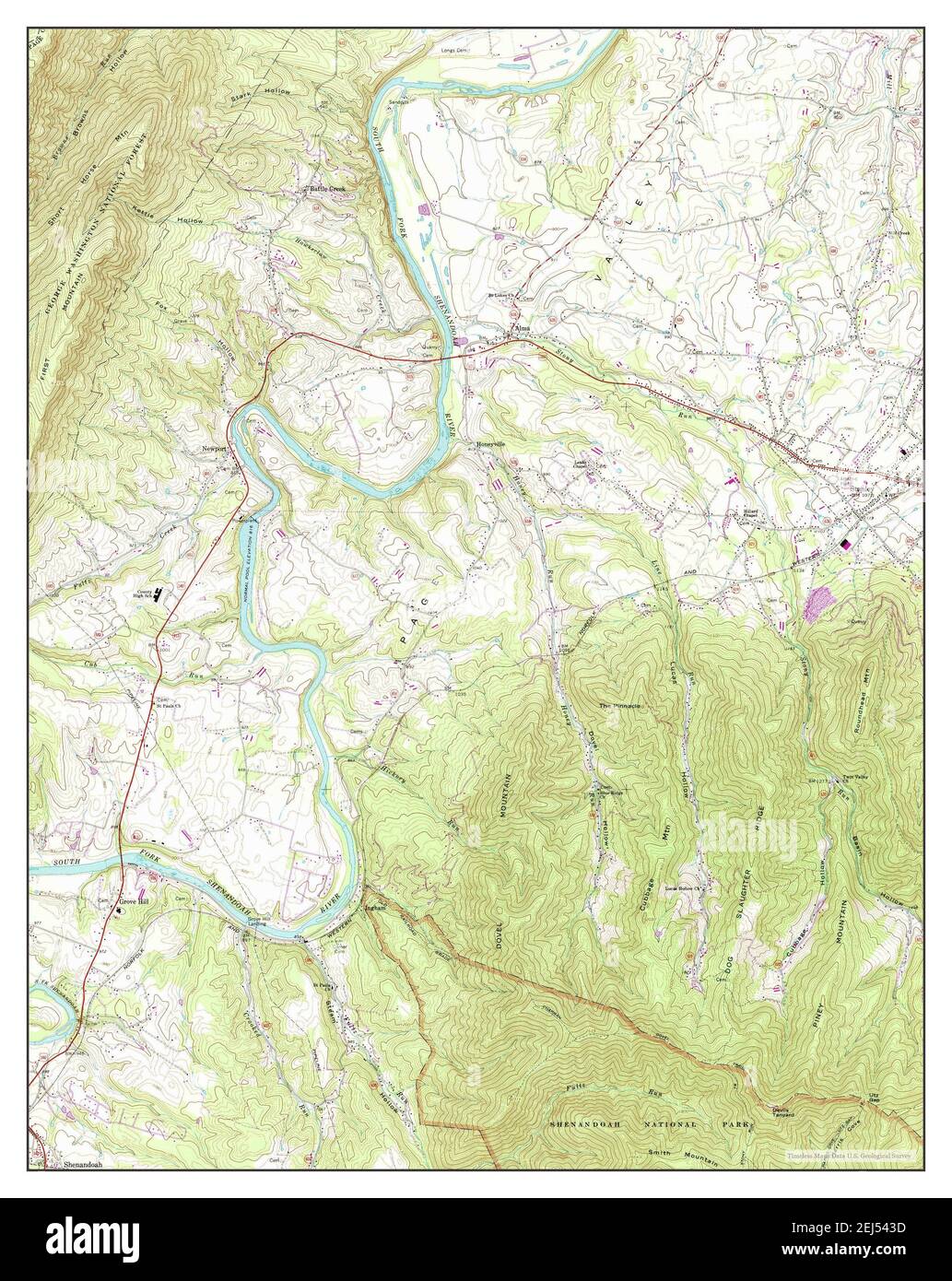 Stanley, Virginia, map 1967, 124000, United States of America by