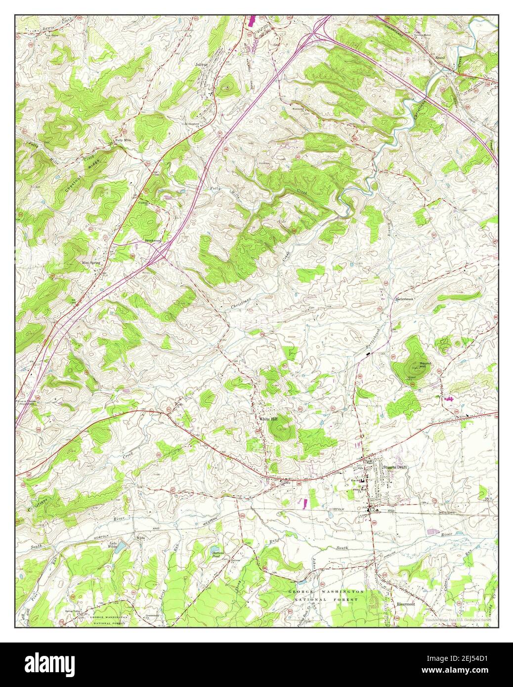 Stuarts Draft Va Map Stuarts Draft, Virginia, Map 1964, 1:24000, United States Of America By  Timeless Maps, Data U.s. Geological Survey Stock Photo - Alamy