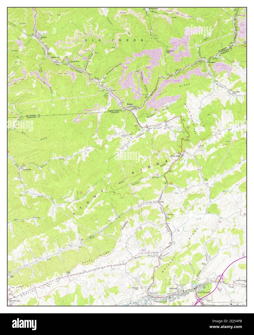 Map of tazewell virginia Cut Out Stock Images & Pictures Alamy