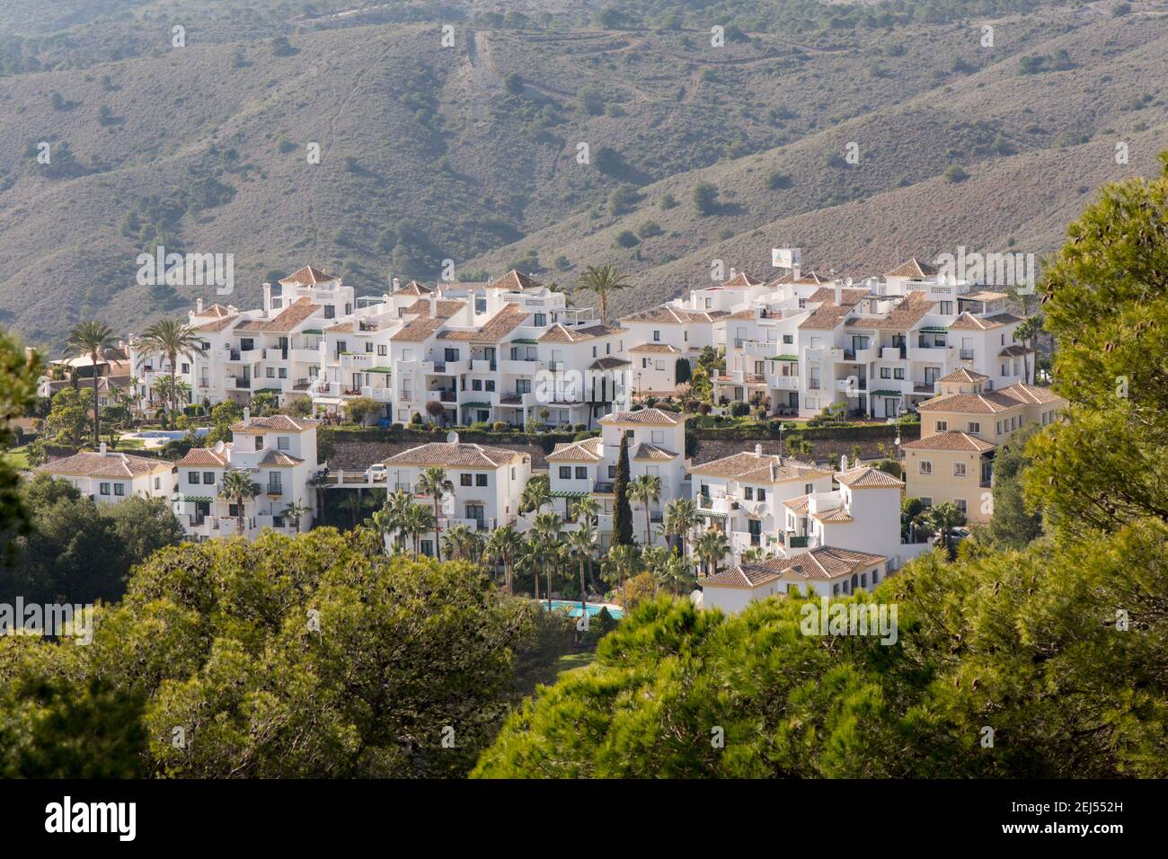 Alhaurin el grande Golf, apartment blocks, inland near golf course, Malaga, Spain. Stock Photo