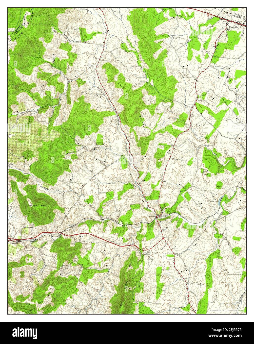 Upperville, Virginia, map 1943, 124000, United States of America by