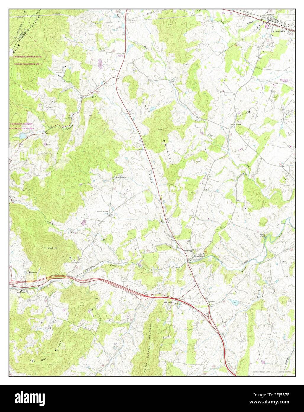 Upperville, Virginia, map 1970, 124000, United States of America by