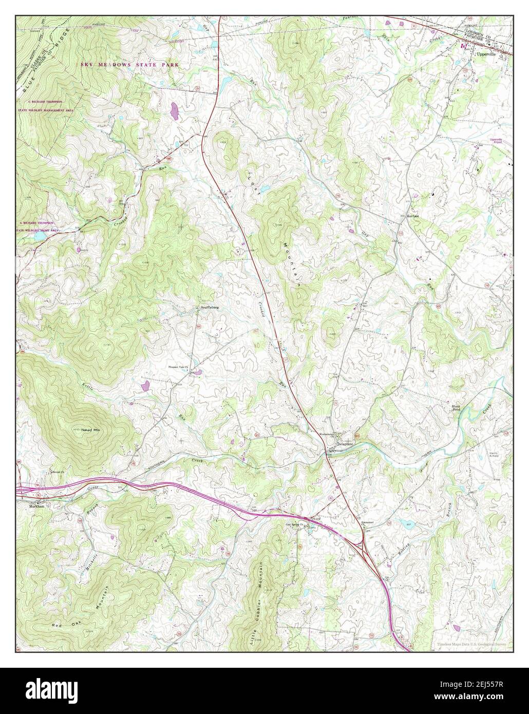 Upperville, Virginia, map 1970, 124000, United States of America by