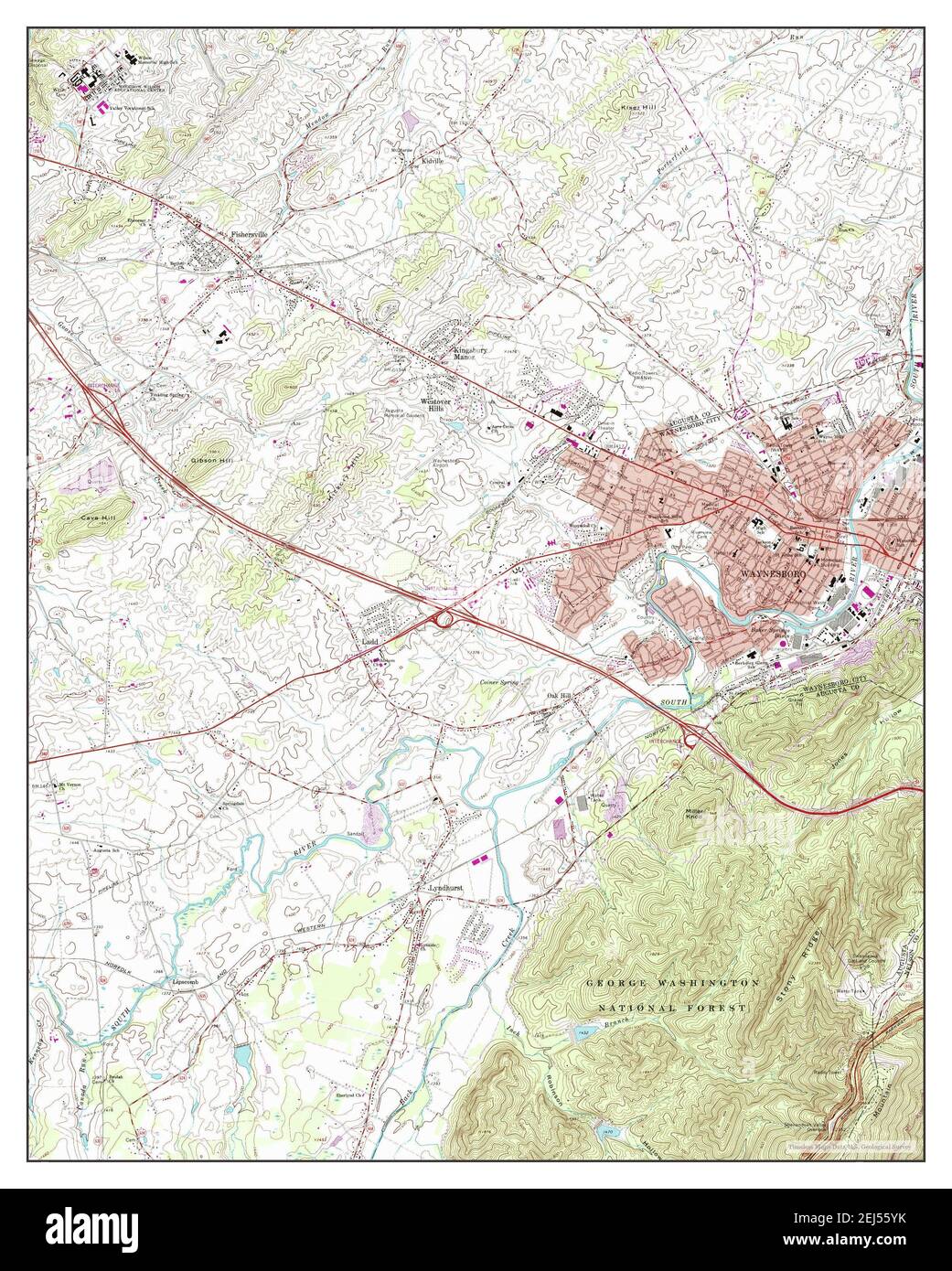 Waynesboro West, Virginia, map 1973, 124000, United States of America