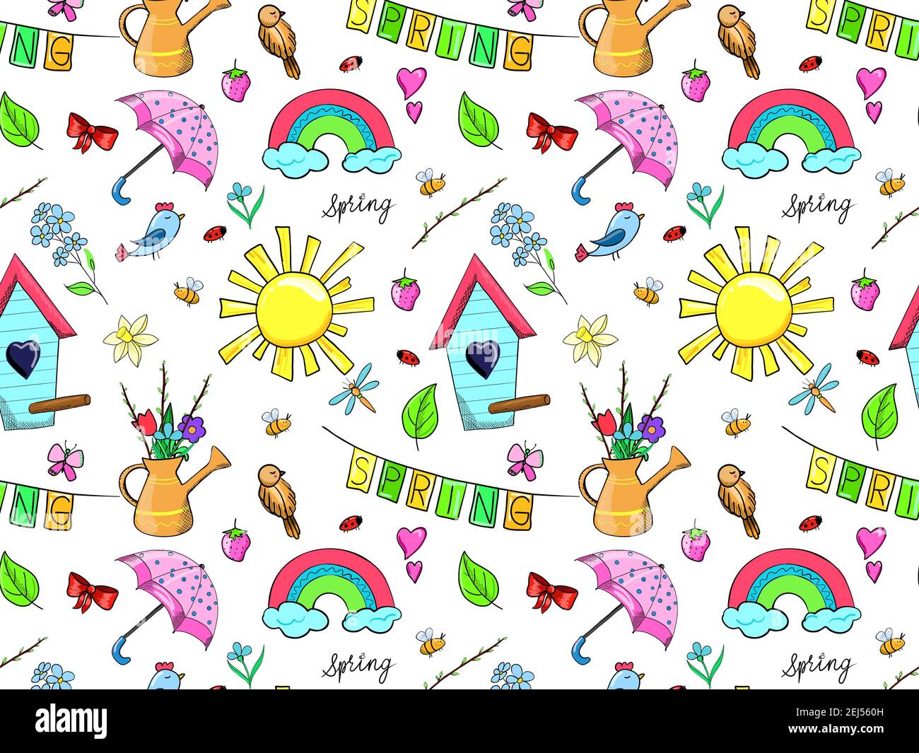 Bright spring blue background Stock Vector Images - Alamy