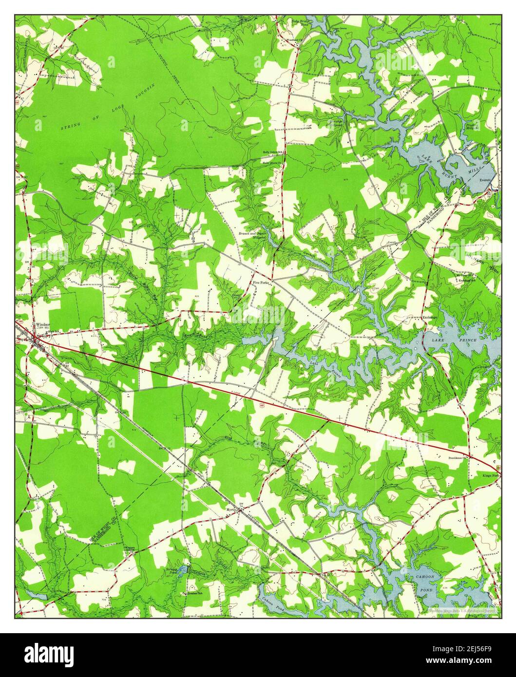 Windsor, Virginia, map 1944, 124000, United States of America by Timeless Maps, data U.S