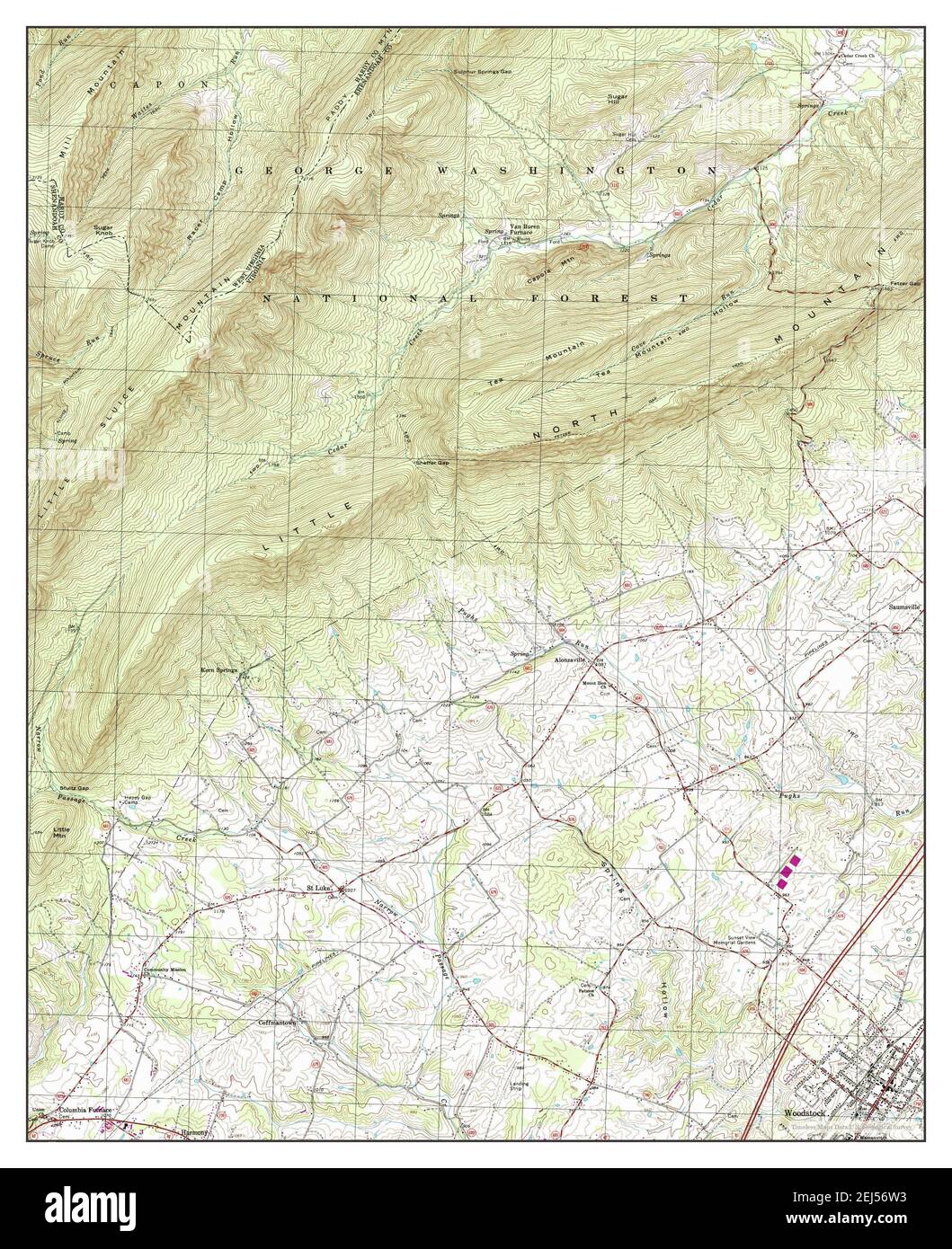 Woodlawn, Virginia, map 1994, 124000, United States of America by